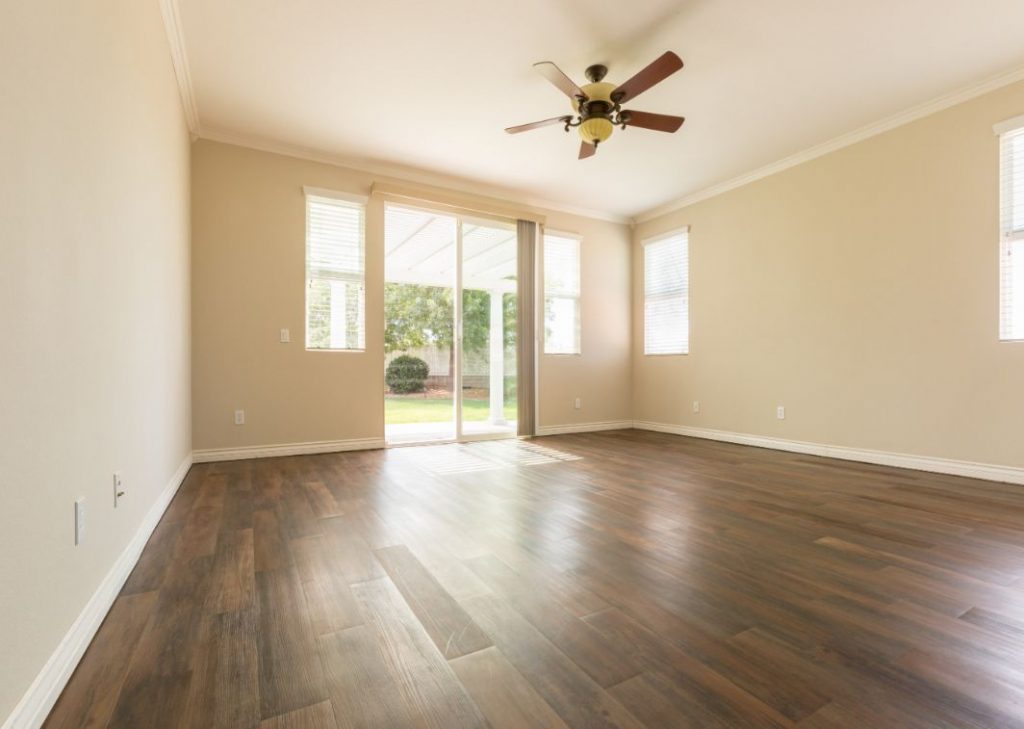 Room with linoleum flooring