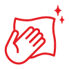 Hand with towel icon