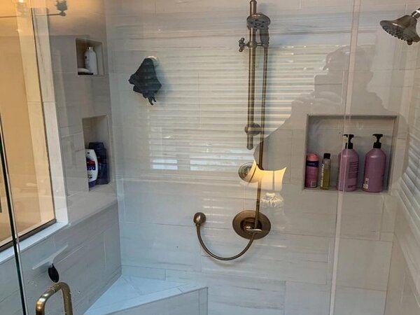 Newly remodeled shower